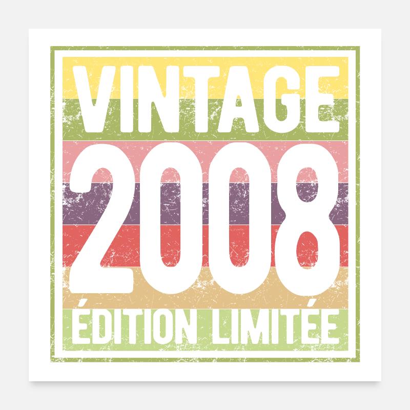 VINTAGE 2008 EDITION LIMITEE Poster 60 x 60 cm