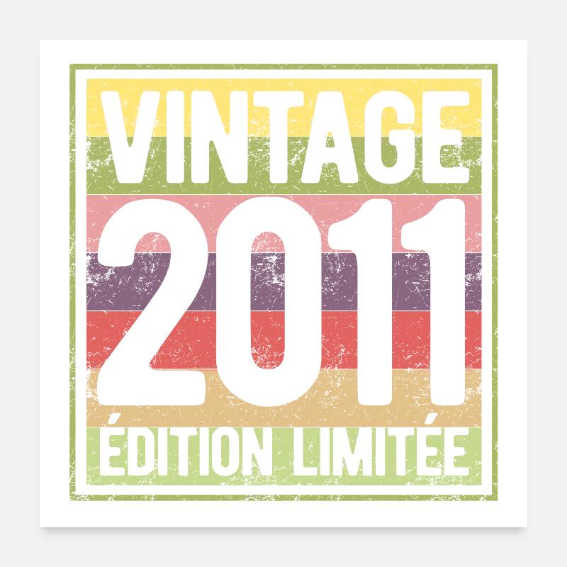 VINTAGE 2011 EDITION LIMITEE Poster 60 x 60 cm