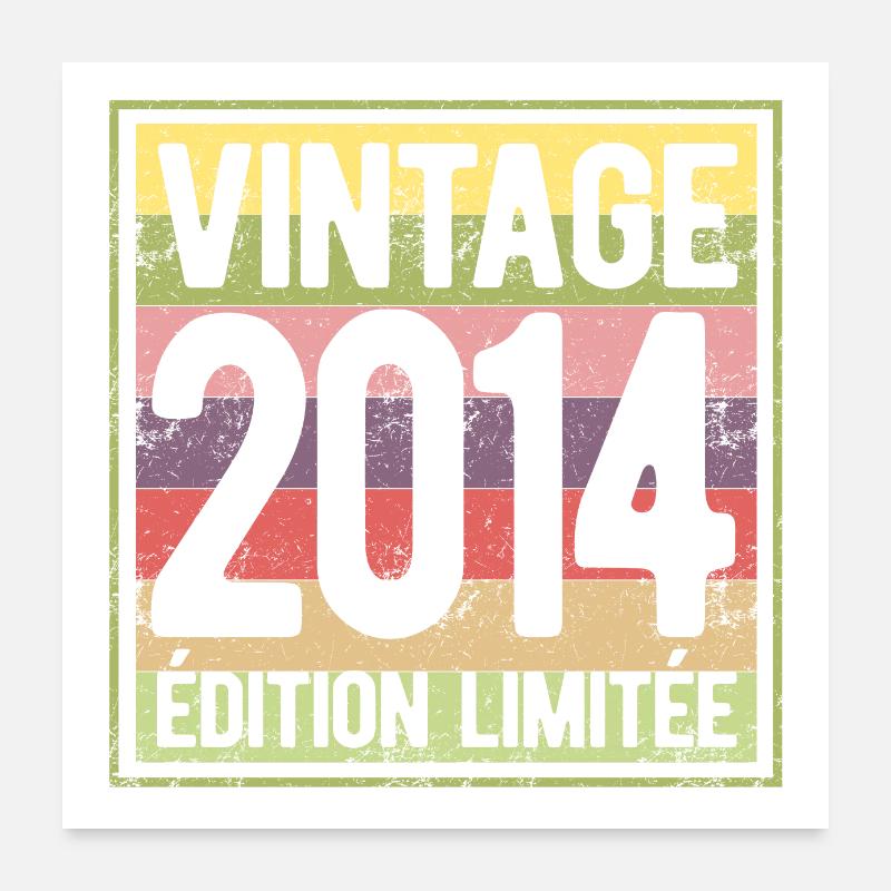 VINTAGE 2014 EDITION LIMITEE Poster 60 x 60 cm