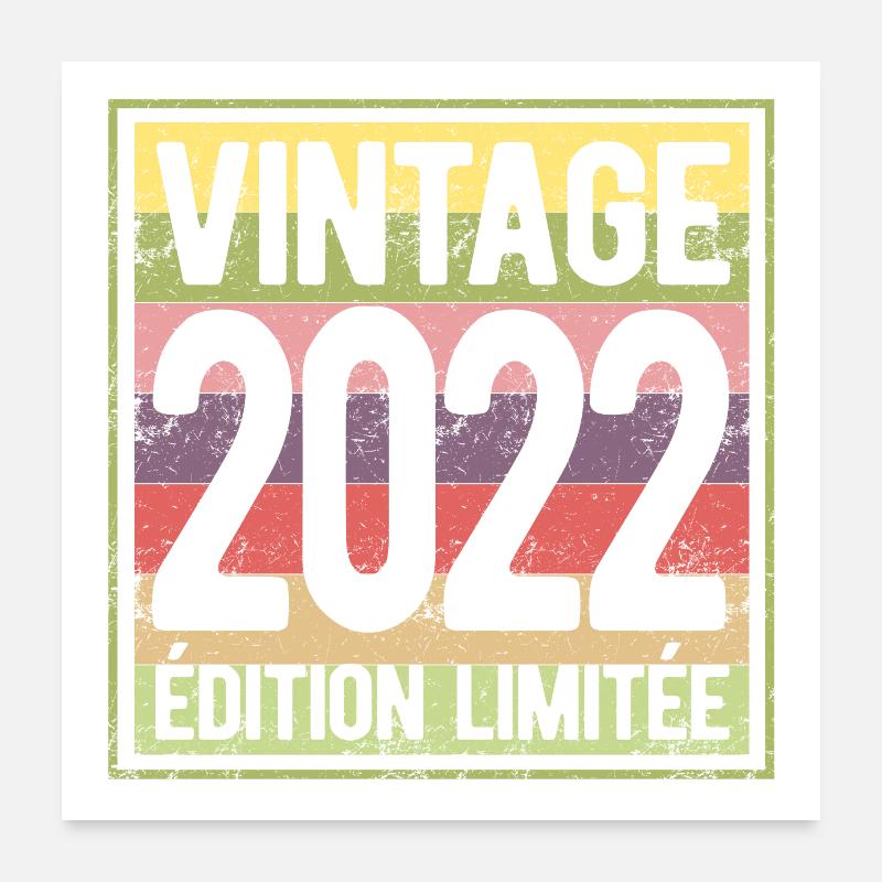 VINTAGE 2022 EDITION LIMITEE Poster 60 x 60 cm