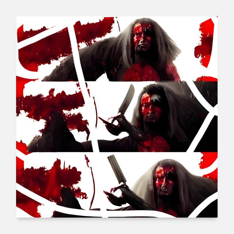 Samouraï sanglant Poster 60 x 60 cm