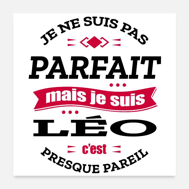 LÉO PARFAIT - PRENOM LÉO Poster 60 x 60 cm