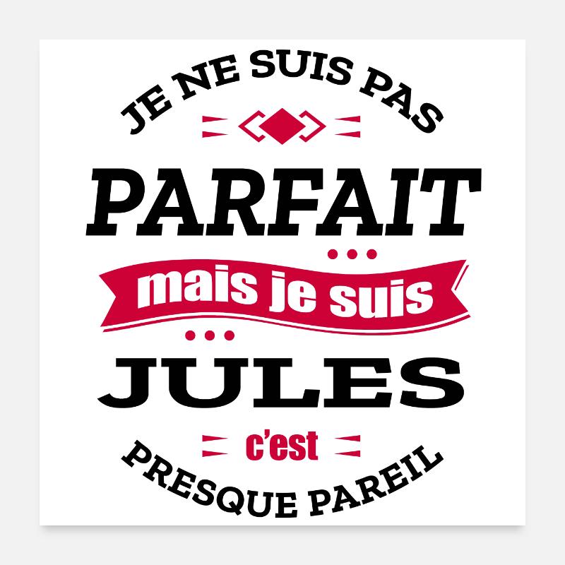 JULES PARFAIT - PRENOM JULES Poster 60 x 60 cm
