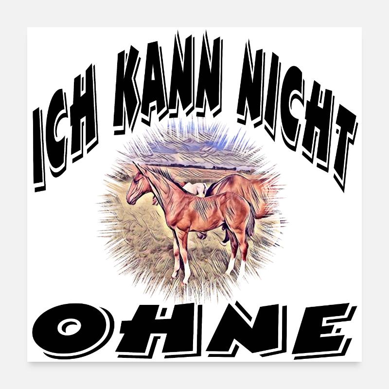 Pferde Poster 60x60 cm