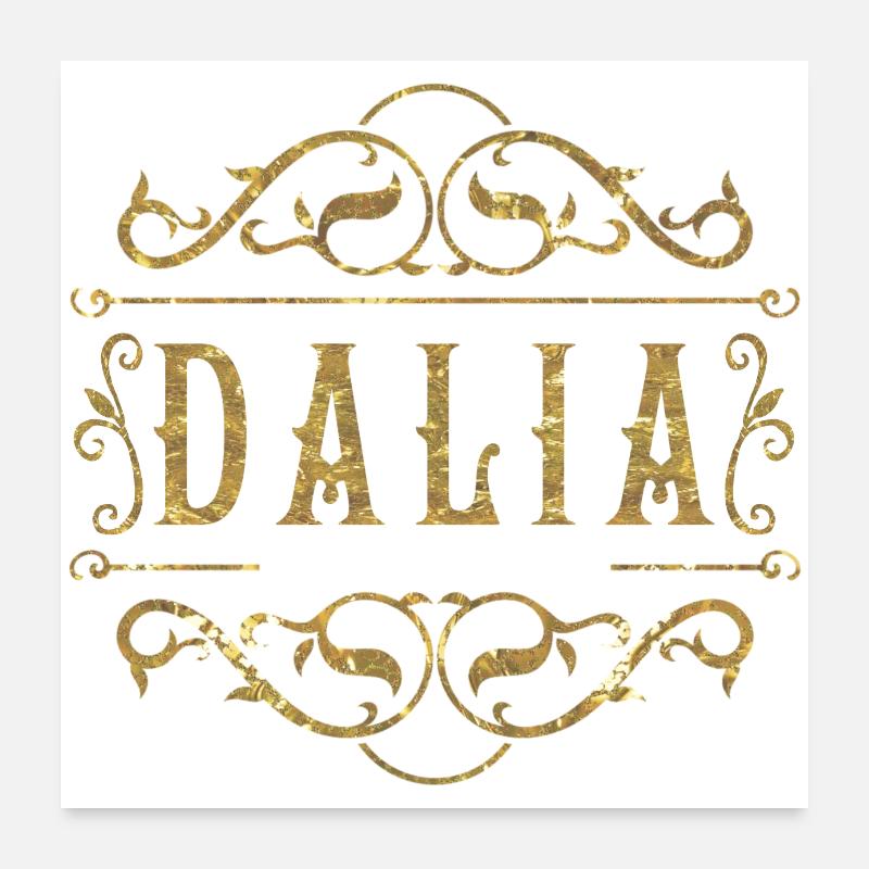 Dalia gold Poster 24" x 24" (60x60 cm)
