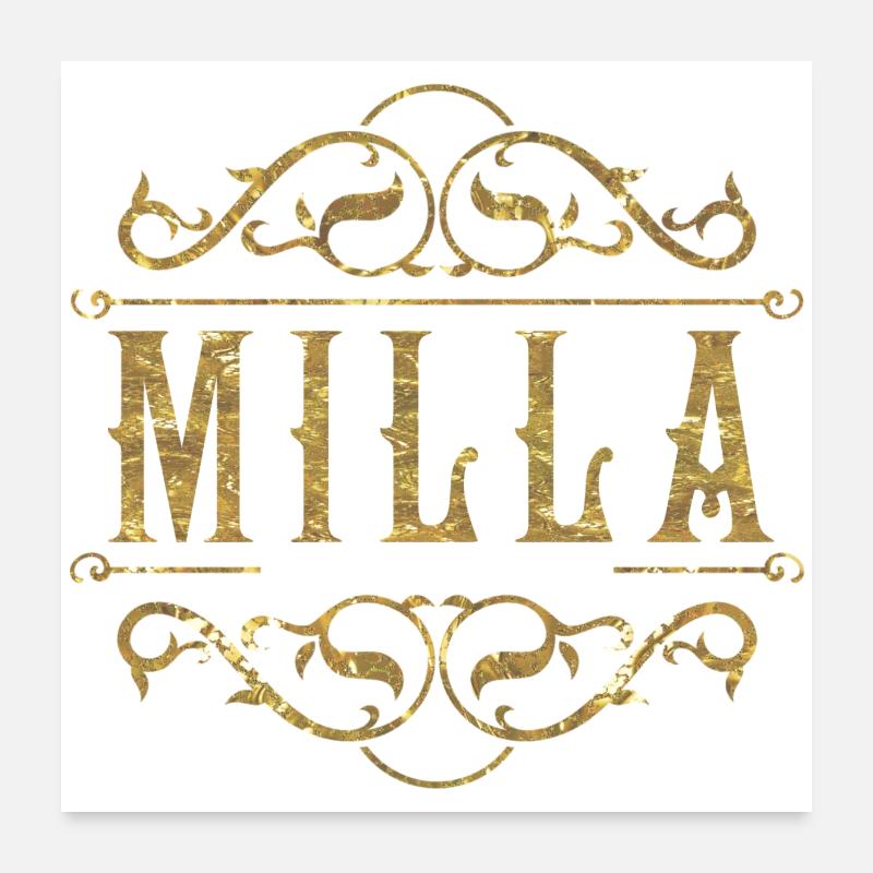 Milla gold Poster 24" x 24" (60x60 cm)