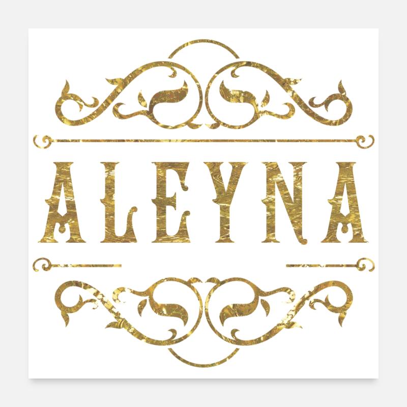 Aleyna gold Poster 24" x 24" (60x60 cm)