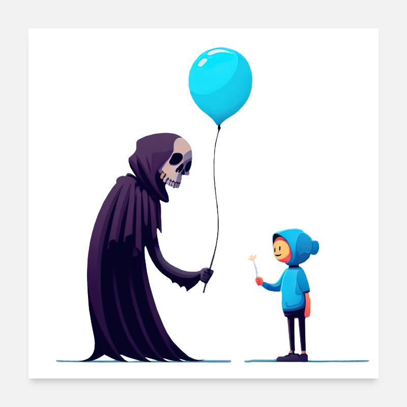 Mort amicale Poster 60 x 60 cm