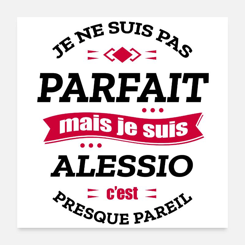 ALESSIO PARFAIT - PRENOM ALESSIO Poster 60 x 60 cm