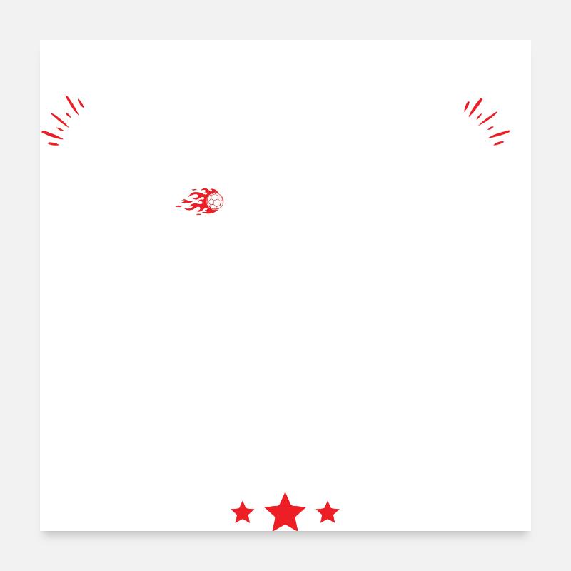 papa handballeur cool Poster 60 x 60 cm