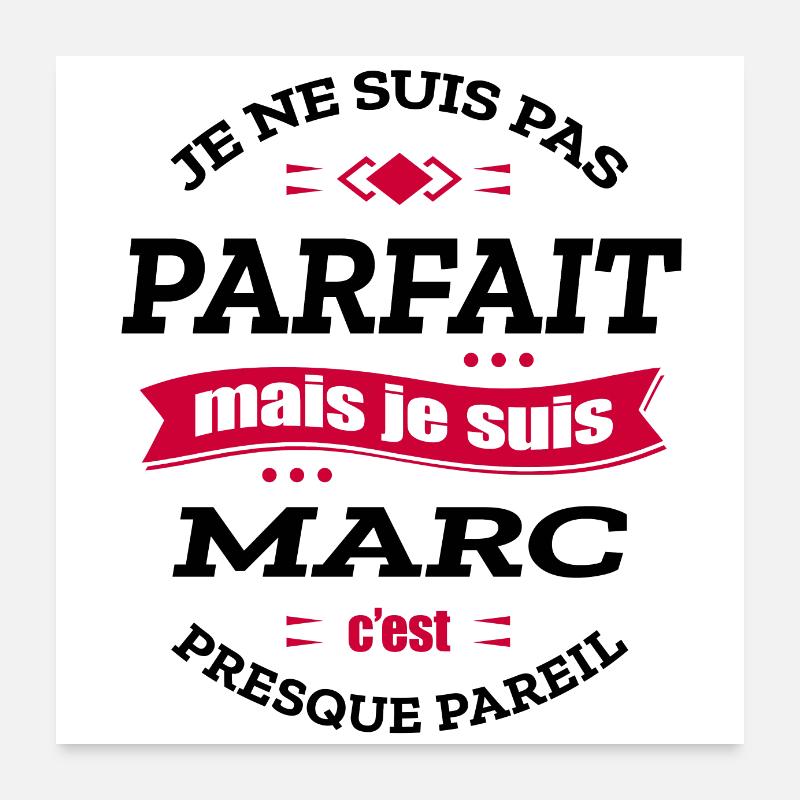 MARC PARFAIT - PRENOM MARC Poster 60 x 60 cm