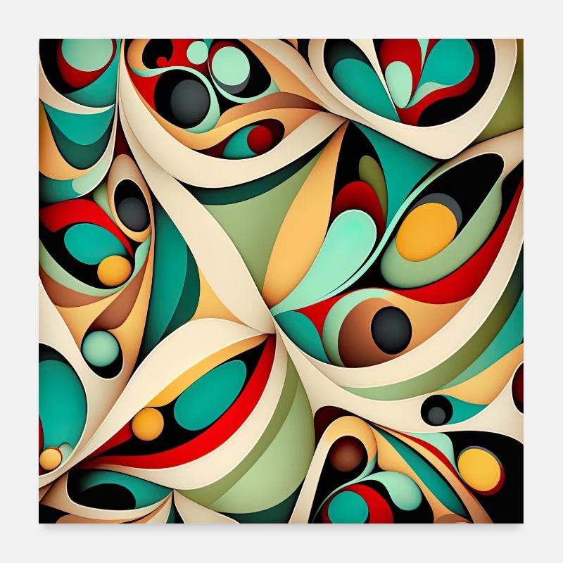 Modernes abstraktes Muster Poster 60x60 cm