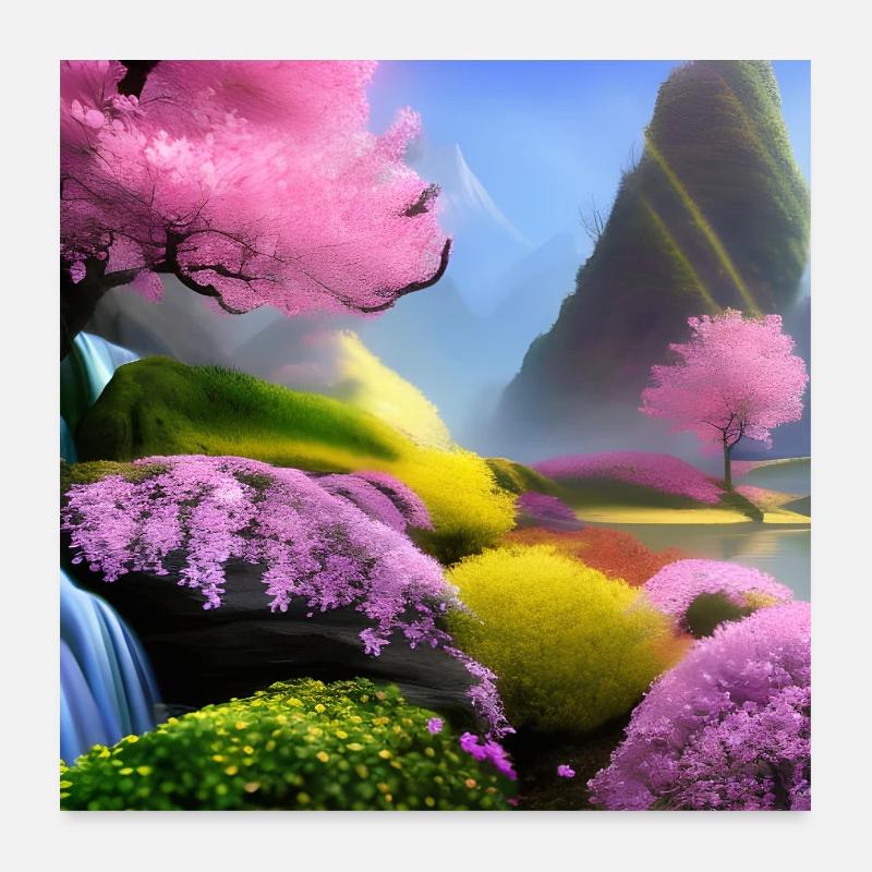 Magnifique printemps 3 Poster 60 x 60 cm