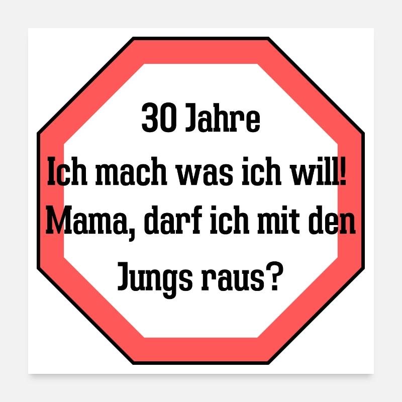 30 Jahre Poster 60x60 cm