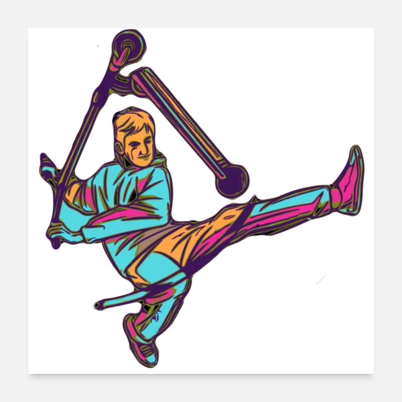 Stunt Scooter Poster 60x60 cm