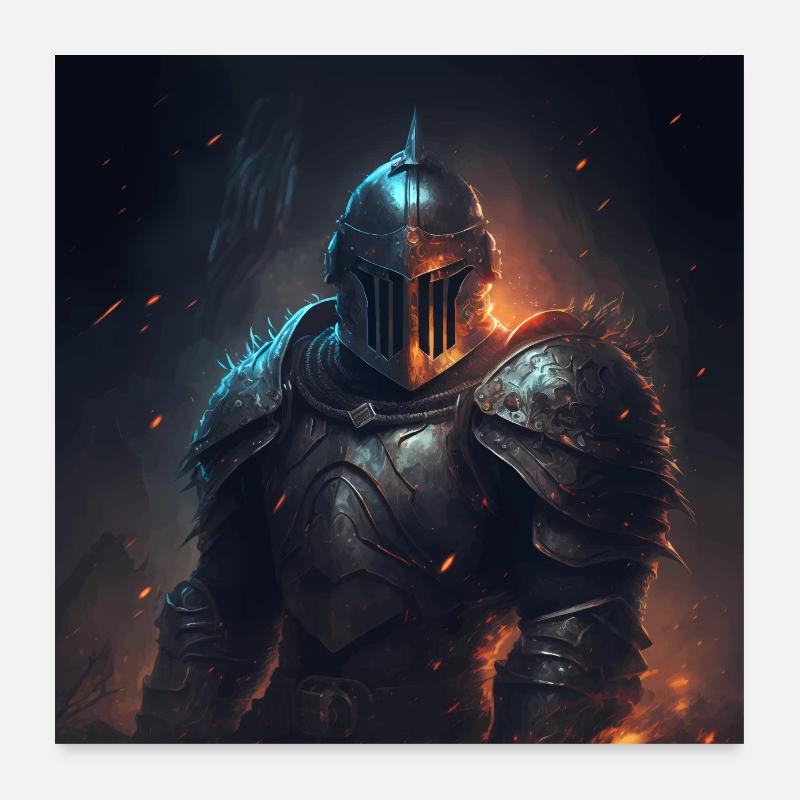 Dark Fantasy Knight Version 5 Poster 24" x 24" (60x60 cm)
