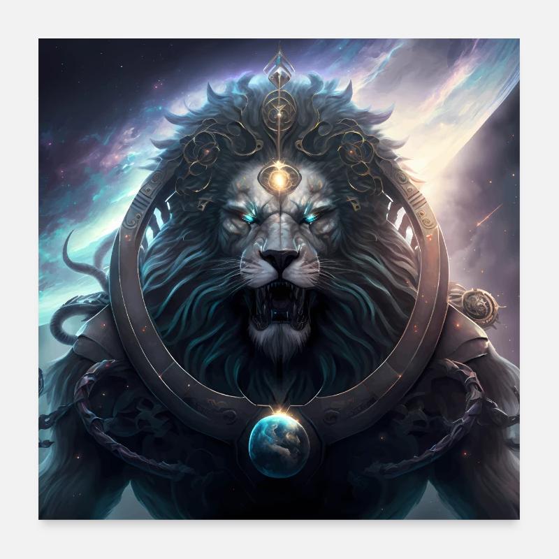 Epic Space Leo Zodiac Sign Version 3 Poster 60 x 60 cm