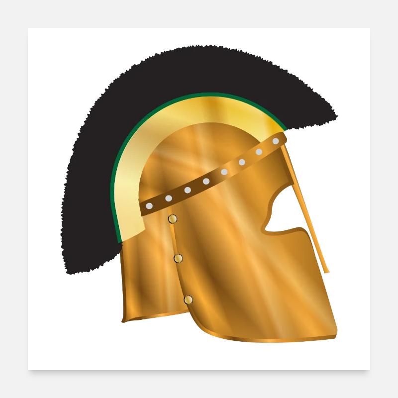 Roman Gladiator Helmet Poster 24" x 24" (60x60 cm)