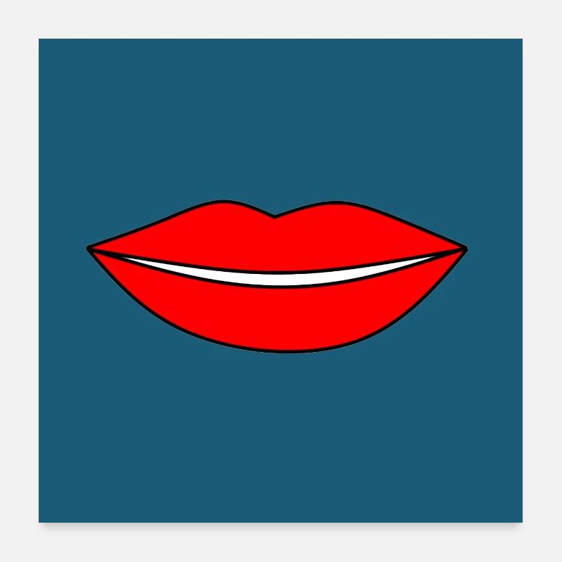 Pop-Art Lippen Lippenstift Poster bunt Geschenk Poster 60x60 cm