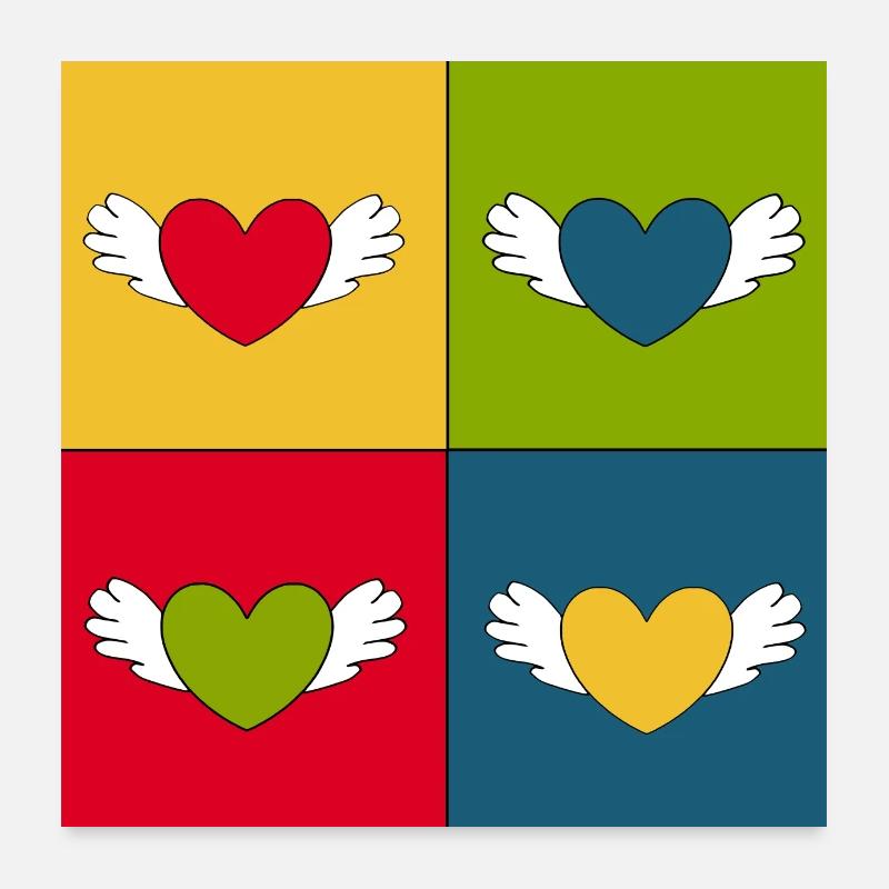 Cadeau Saint-Valentin Saint-Valentin Poster 60 x 60 cm