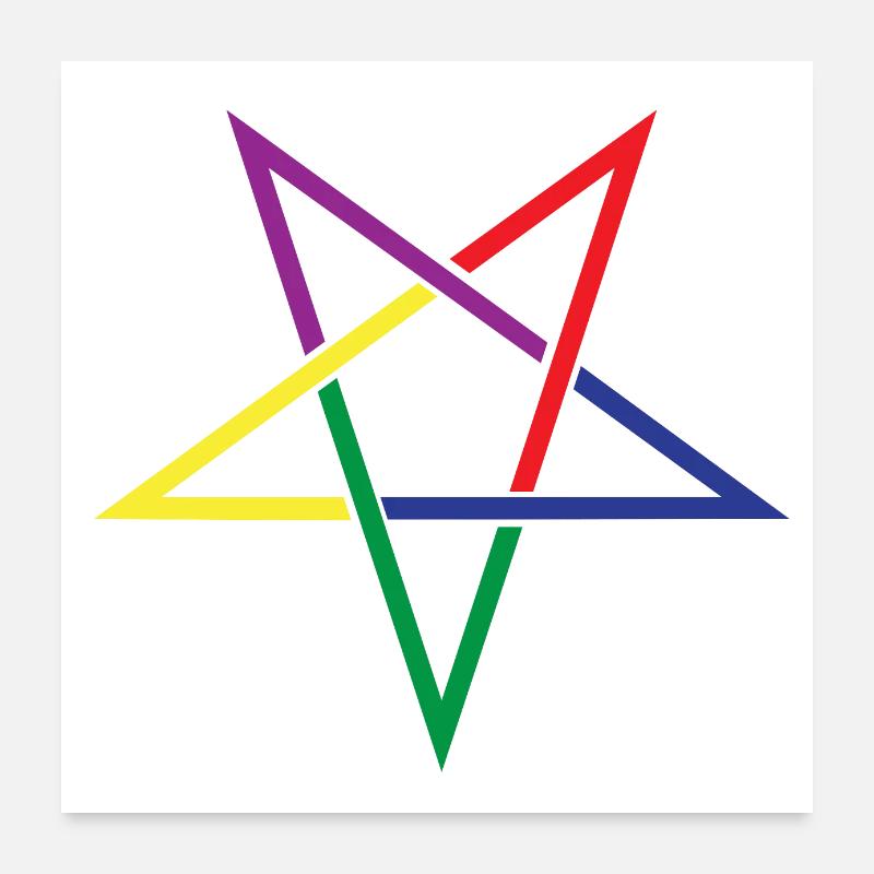 Pentacle Symbole Ancien Poster 60 x 60 cm