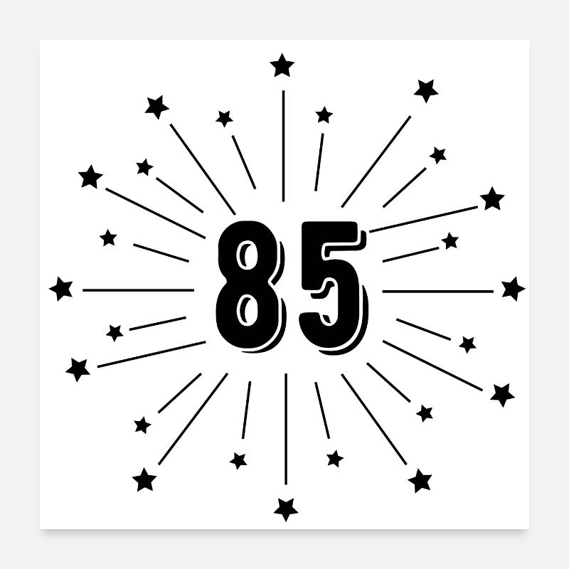 85th Starred Anniversary - 85th Anniversary Gift Poster 24" x 24" (60x60 cm)
