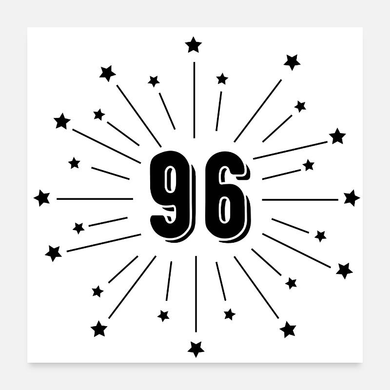 96. Sterngeburtstag - Geschenk 96 Jahre Poster 60x60 cm