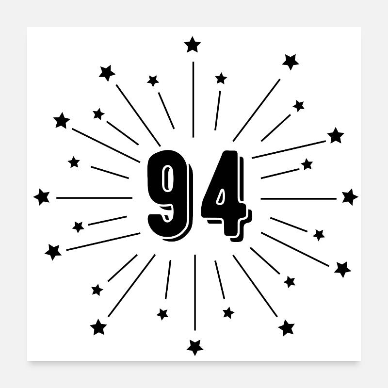 94. Sternengeburtstag - Geschenk 94 Jahre Poster 60x60 cm