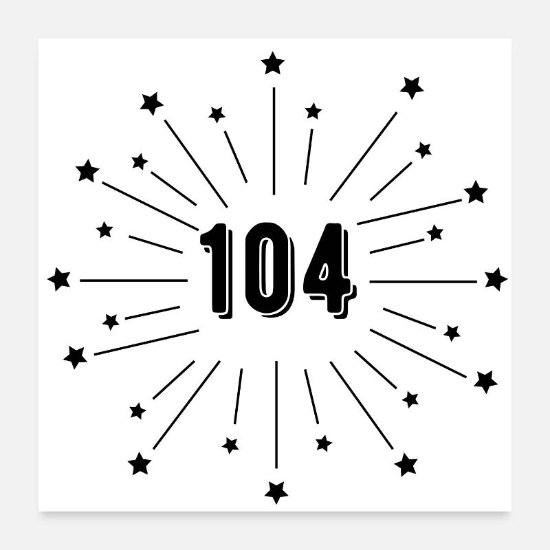 104th Star-Spangled Anniversary - 104th Anniversary Gift Poster 24" x 24" (60x60 cm)