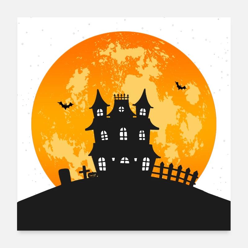 Maison hantée Poster 60 x 60 cm