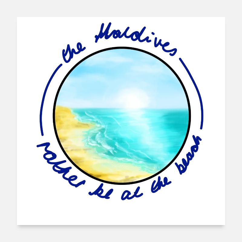 beach design Poster 24" x 24" (60x60 cm)