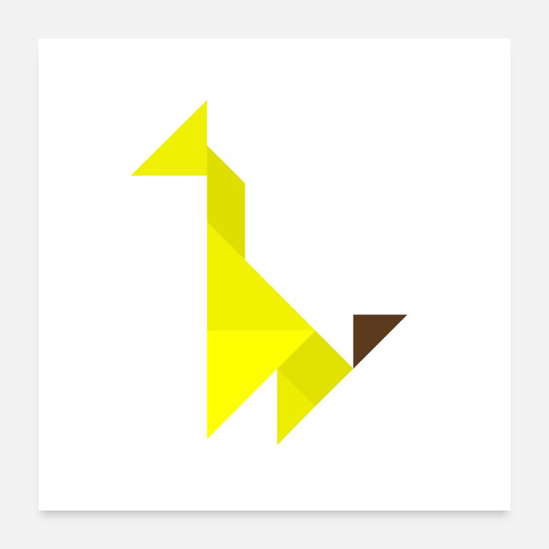 Girafe - Tangram Poster 60 x 60 cm