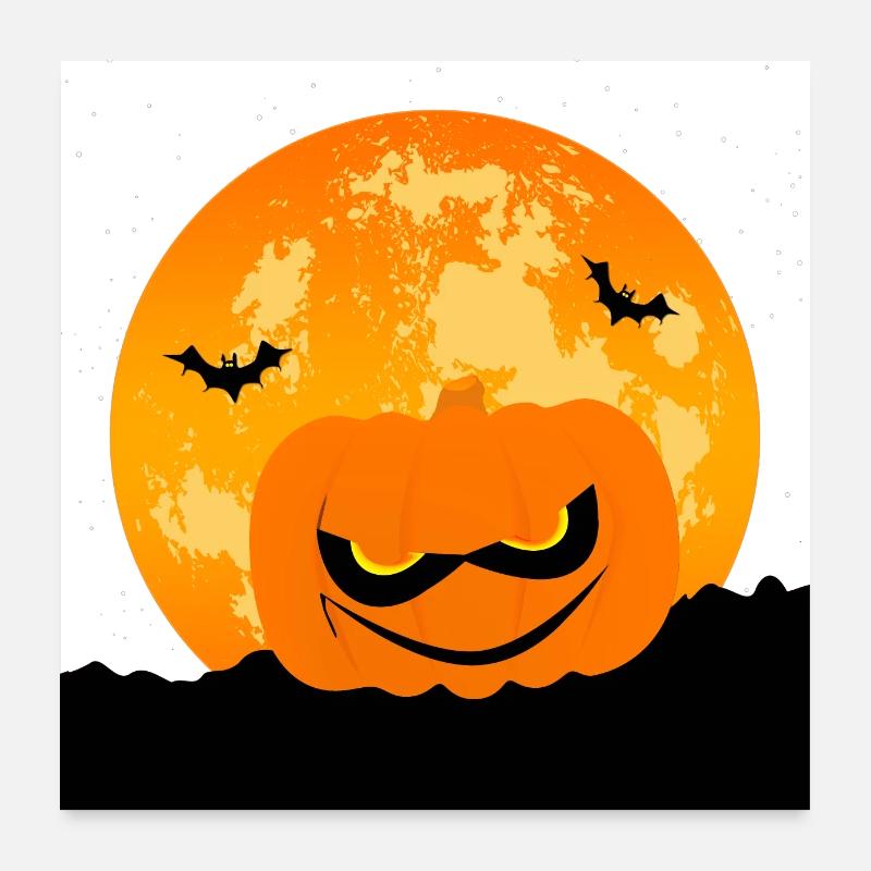 Creepy Pumpkin Poster 24" x 24" (60x60 cm)