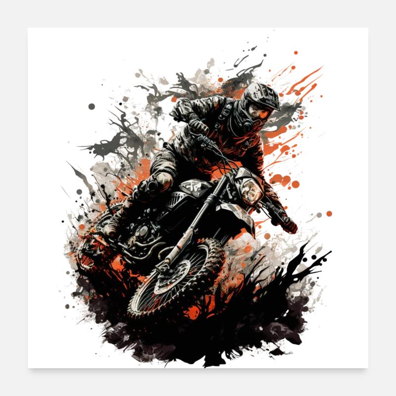 Fièvre du motocross : rien ne vous arrête Poster 60 x 60 cm