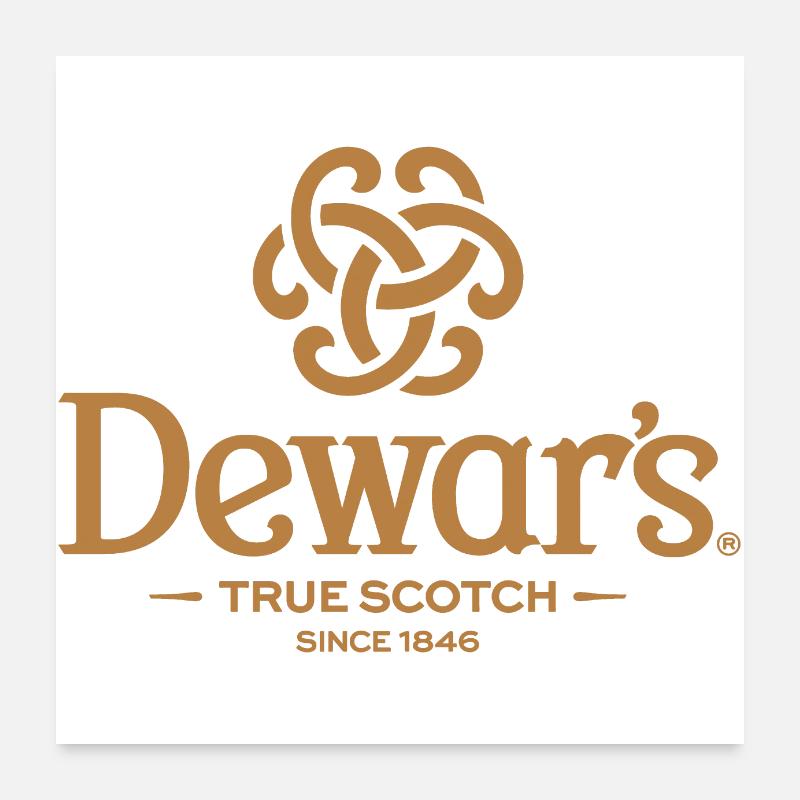 Retro Dewars Scotch Whisky Poster 24" x 24" (60x60 cm)