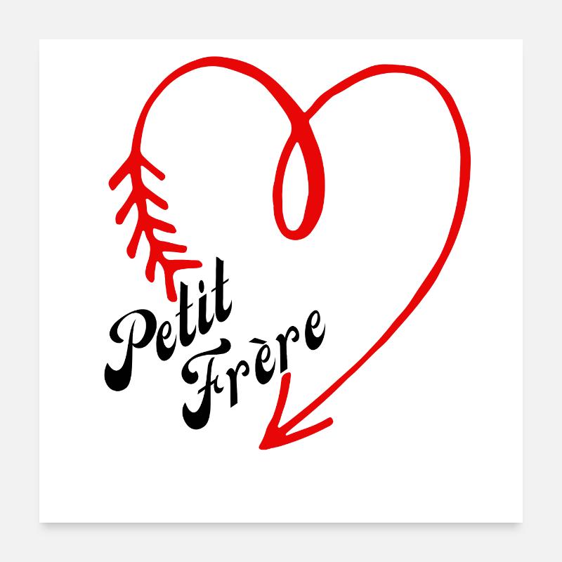petit frère cœur Poster 60 x 60 cm