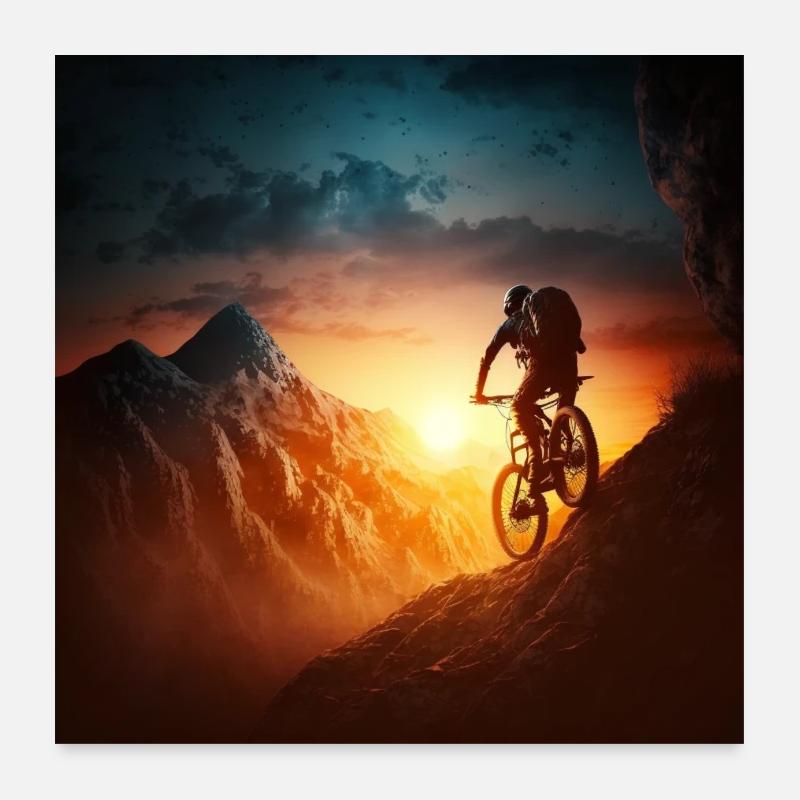 Descente graphique Sunset Valley Descent Poster 60 x 60 cm
