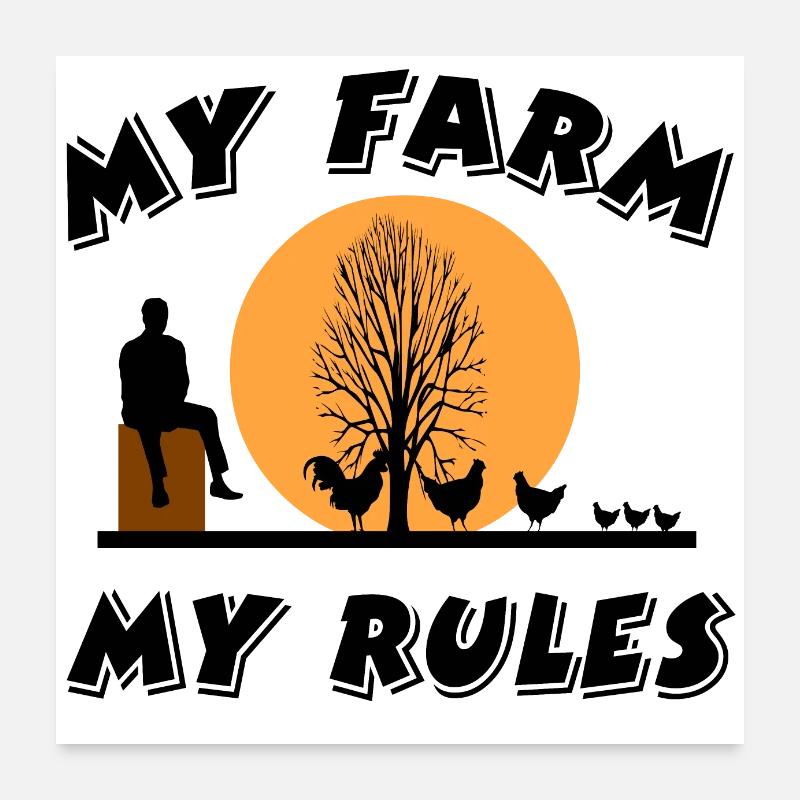 Ferme Poster 60 x 60 cm