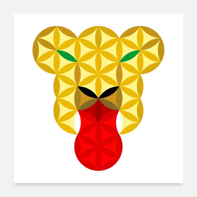 Löwenjunges des Lebens - TC Poster 60x60 cm