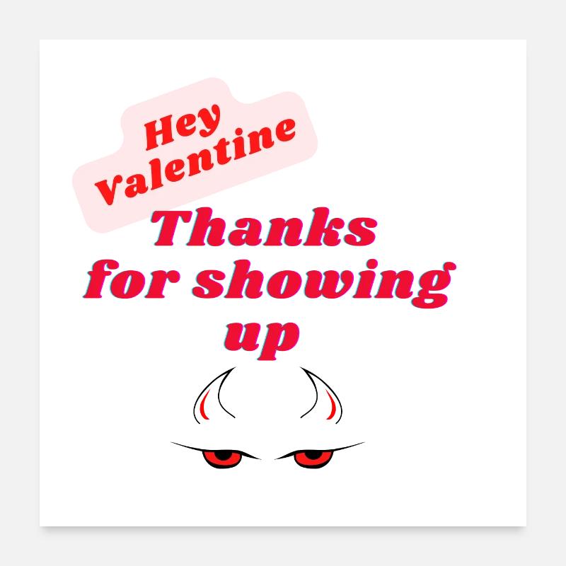 Valentines Day Couples funny valentine gift Poster 24" x 24" (60x60 cm)