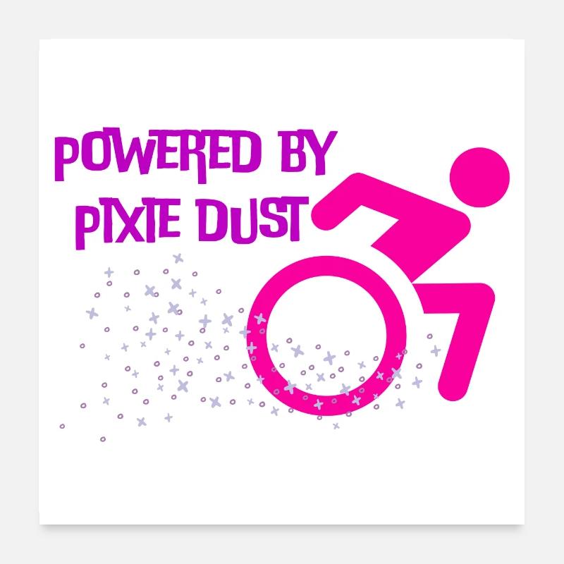 Unterstützt von Pixie Dust - Poster 60x60 cm - Weiß
