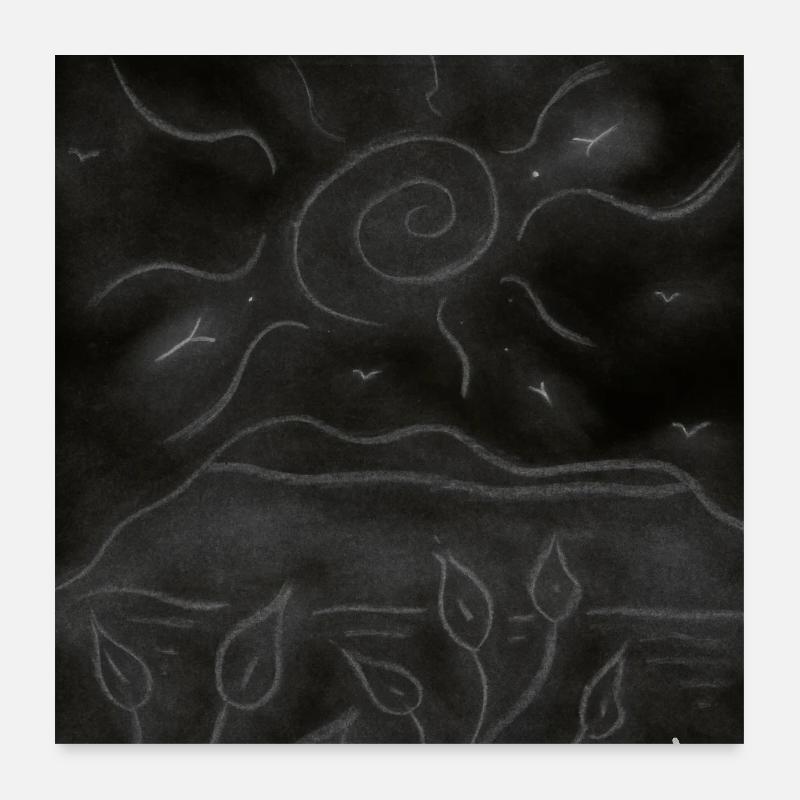 PAYSAGE NOCTURNE Poster 60 x 60 cm