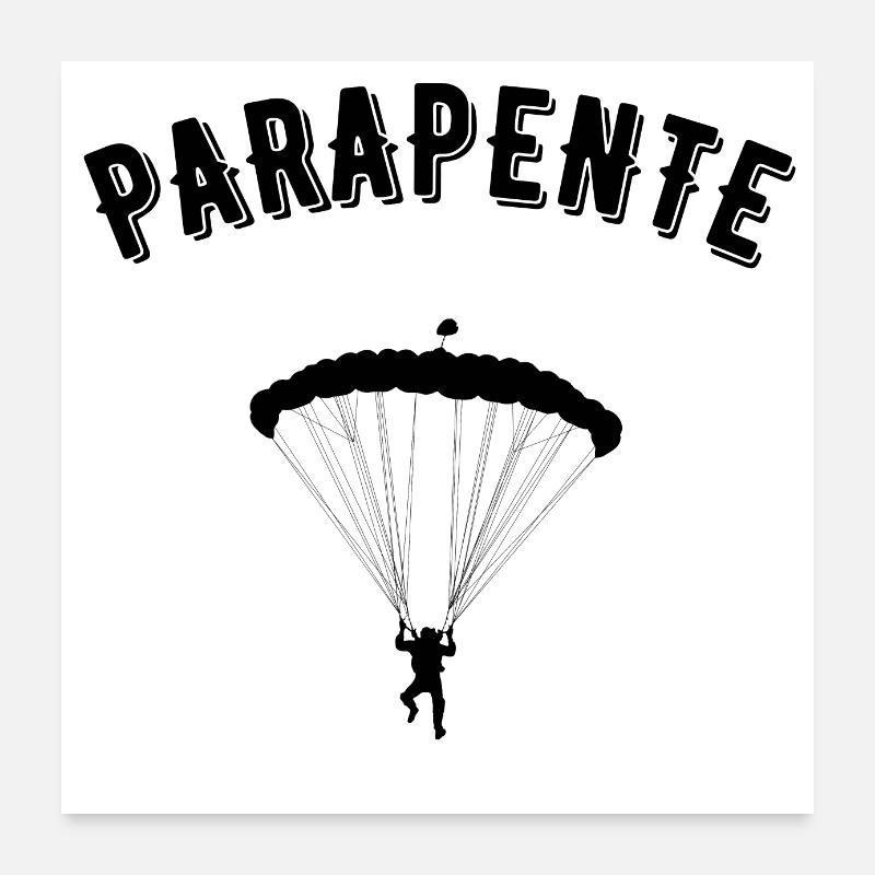 paraglider Poster 24" x 24" (60x60 cm)