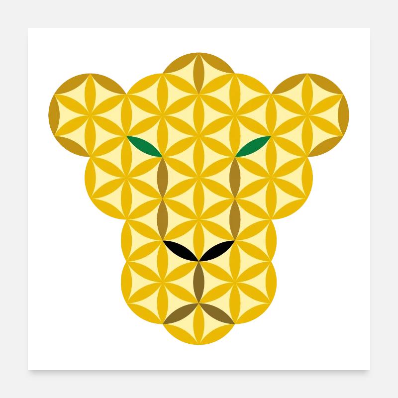 Panther of Life - Gr/E Poster 24" x 24" (60x60 cm)
