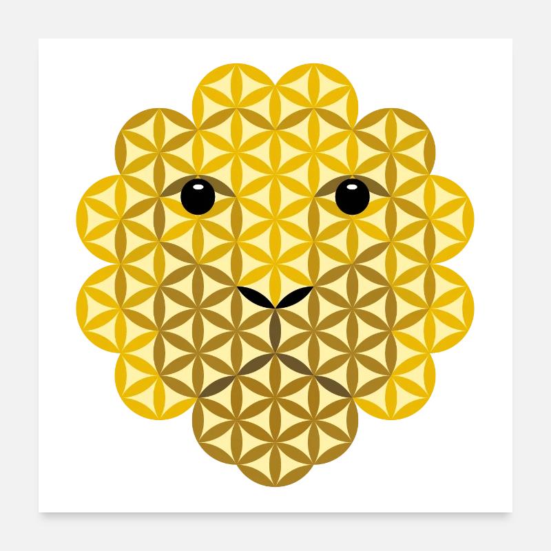 Löwe des Lebens - SMLBEB Poster 60x60 cm