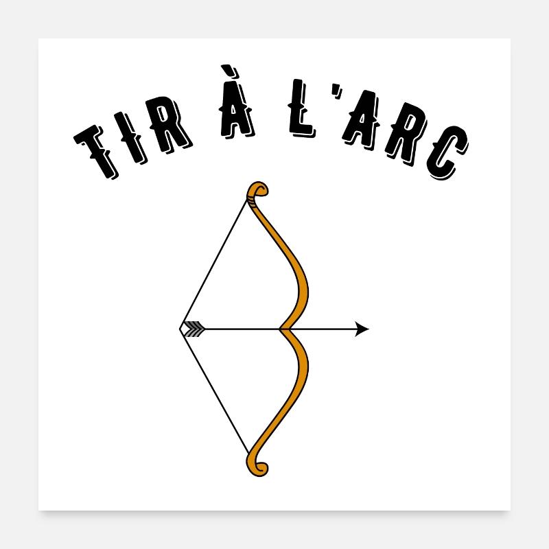 tir à l'arc Poster 60 x 60 cm