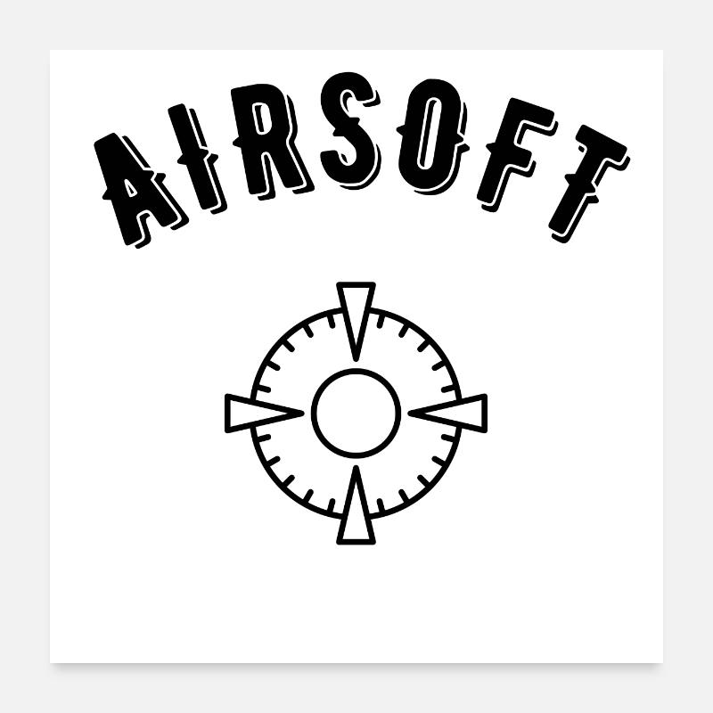 airsoft - Poster 60 x 60 cm - blanc