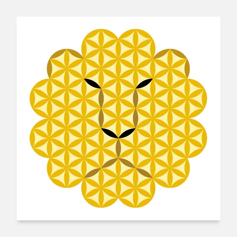 Lion de Vie - Alpha Poster 60 x 60 cm