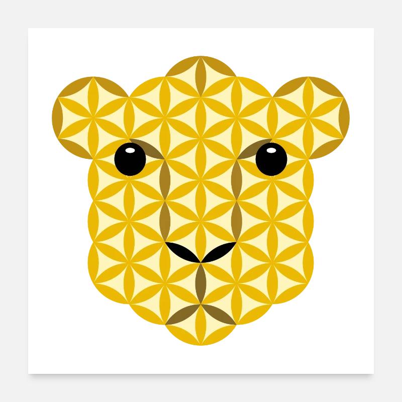 Leopard des Lebens - EB02 Poster 60x60 cm