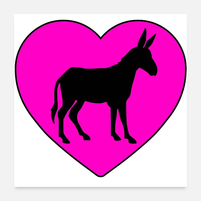 Donkey Poster 24" x 24" (60x60 cm)